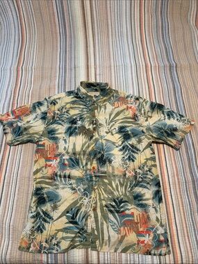 The Territory Ahead Green Tropical Print Short-Sleeve Button-Down